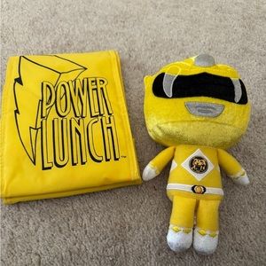 Mighty Morphin power ranger yellow ranger plush and lunch bag